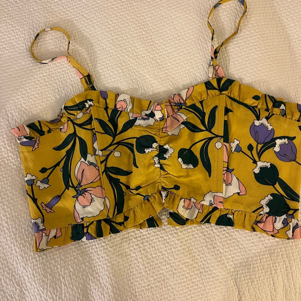 WAYF floral crop top